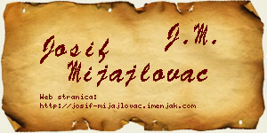 Josif Mijajlovac vizit kartica